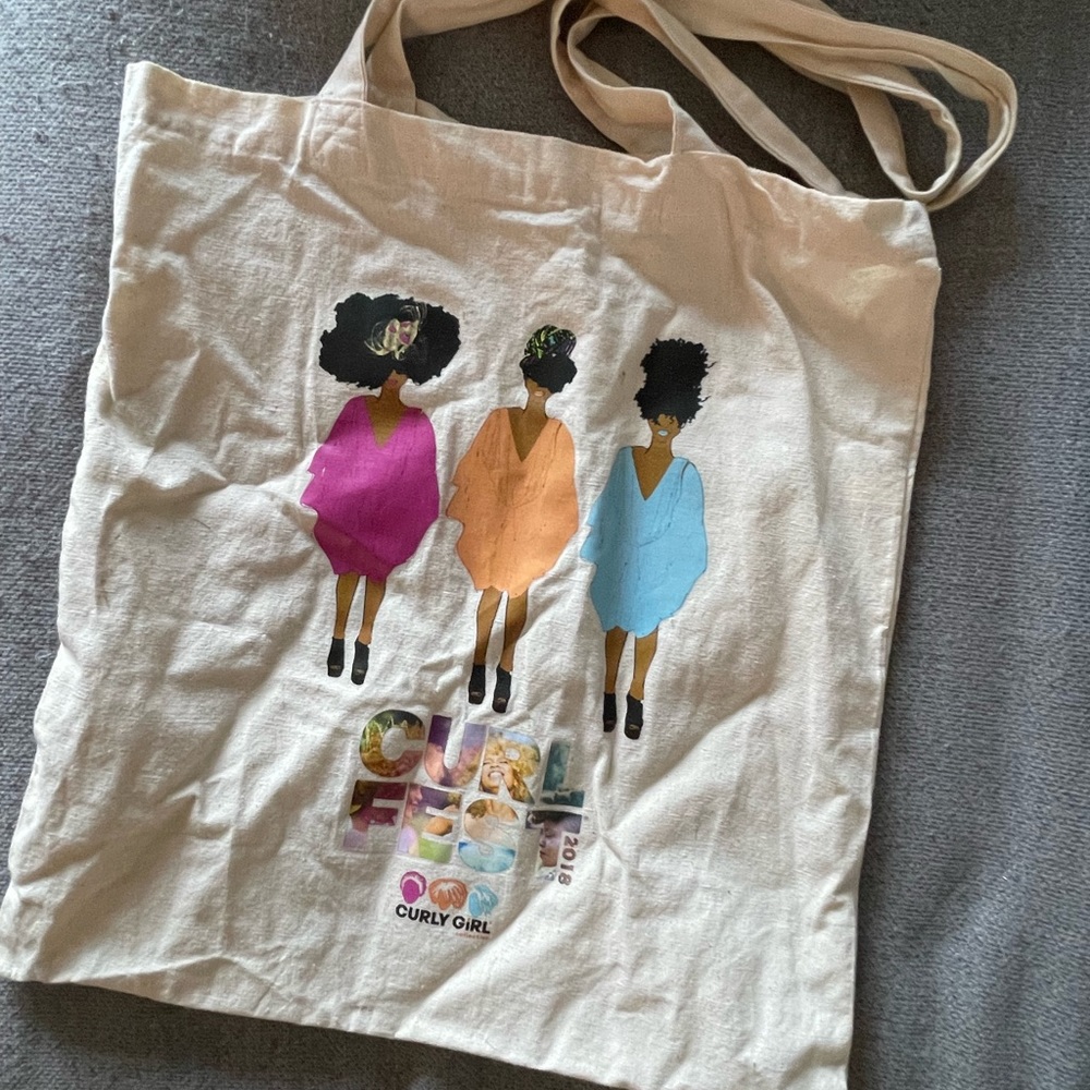 Curl fest by the curly girl collective reusable tote